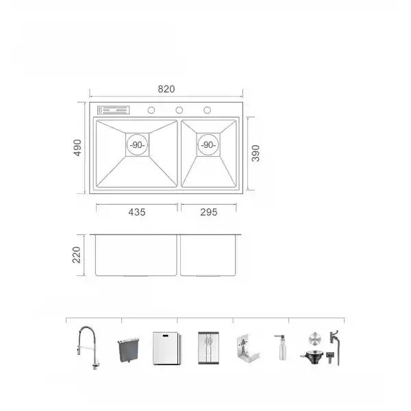 Schnelle AQ 8249Y 82 Cm Mutfak Evyesi