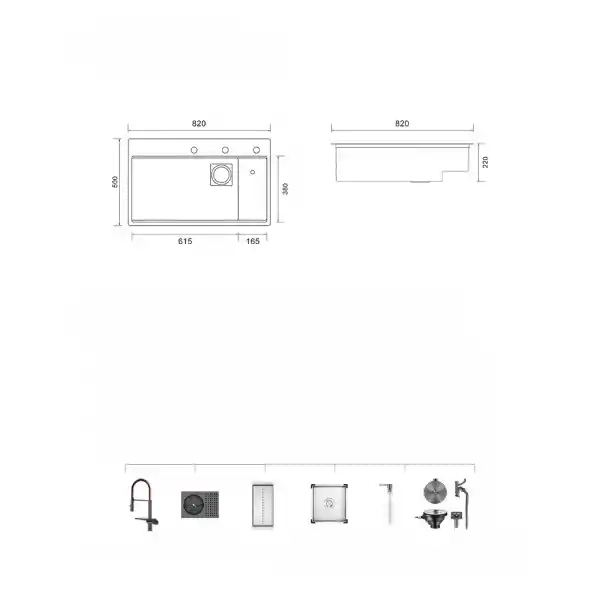 Schnelle AQ 8250NTX 82 Cm Mutfak Evyesi