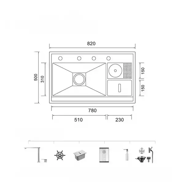 Schnelle AQ 8250X 82 Cm Mutfak Evyesi