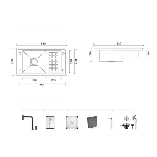 Schnelle AQ 8345NJ 83 Cm Mutfak Evyesi