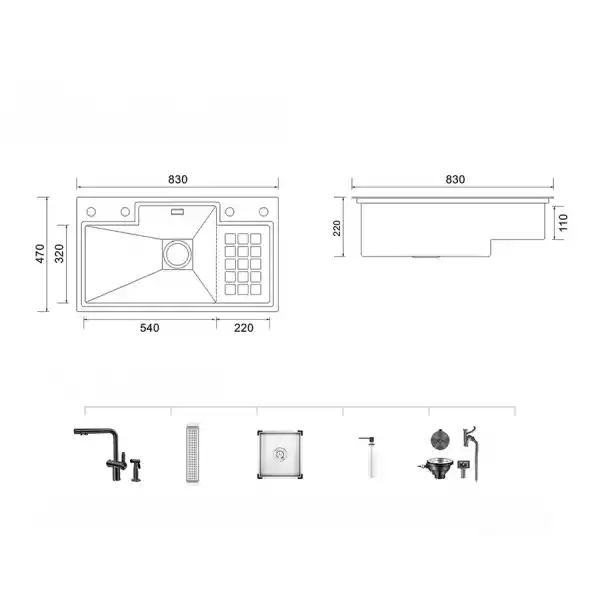 Schnelle AQ 8347NJ 83 Cm Mutfak Evyesi
