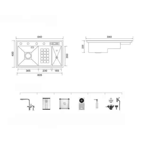 Schnelle AQ 8448J 84 Cm Mutfak Evyesi