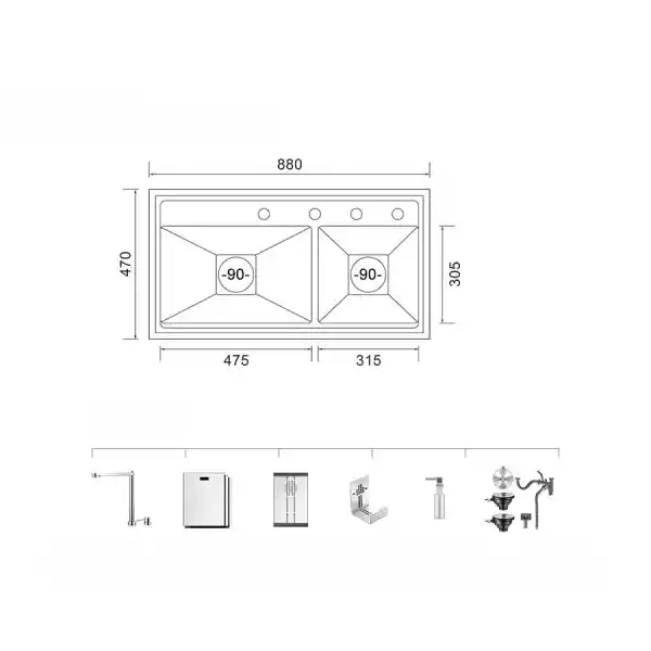 Schnelle AQ 8847Y 88 Cm Mutak Evyesi