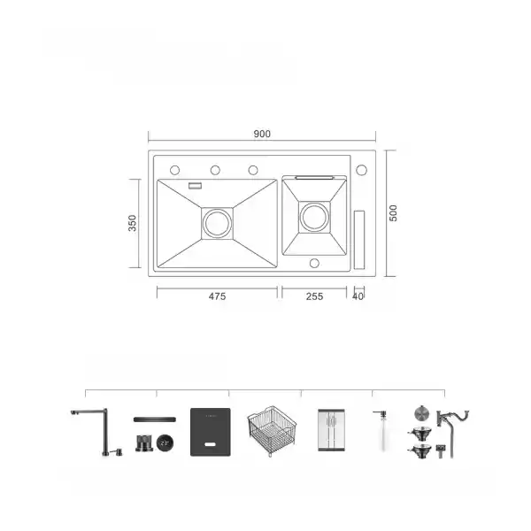 Schnelle AQ 9050NJH 90 Cm Ultrasonik Akıllı Evye