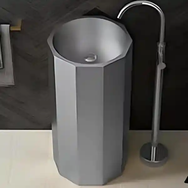 Schnelle Sch S8821 Chrome Monoblok Hegzagon Çelik Lavabo