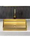 Schnelle Sch G5502 Gold Tezgah Üstü Dikdörtgen Çelik Lavabo
