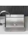 Schnelle Sch S5503 Chrome Tezgah Üstü Kare Çelik Lavabo