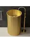 Schnelle Sch G8818 Gold Hegzagon Monoblok Çelik Lavabo