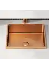 Schnelle Sch RG205 Rose Gold Tezgah Altı Dikdörtgen Çelik Lavabo