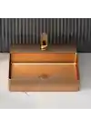 Schnelle Sch RG5505 Rose Gold Tezgah Üstü Dikdörtgen Çelik Lavabo