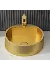 Schnelle Sch G5506 Gold Tezgah Üstü Oval Çelik Lavabo
