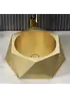 Schnelle Sch G5508 Gold Tezgah Üstü Hegzagon Çelik Lavabo
