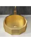 Schnelle Sch G5510 Gold Tezgah Üstü Hegzagon Çelik Lavabo