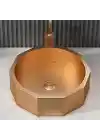 Schnelle Sch RG5510 Rose Gold Tezgah Üstü Hexagon Çelik Lavabo