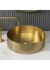 Schnelle Sch G5513 Gold Tezgah Üstü Oval Çelik Lavabo