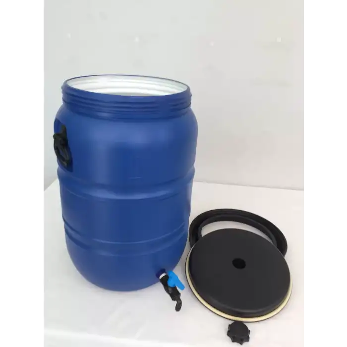 100 Lt. Çift Katman, İçi Beyaz, Musluklu Bidon