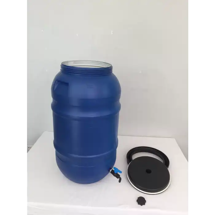 220 Lt. Çift Katman, İçi Beyaz, Musluklu Bidon