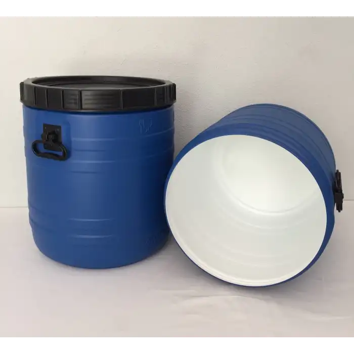 50 Lt. Çift Katlı İçi Beyaz Bidon Vida Kapaklı