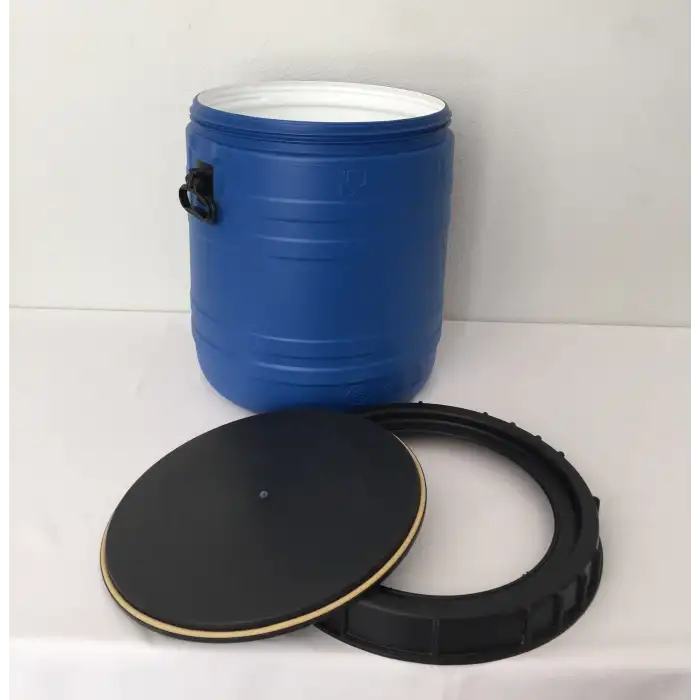 50 Lt. Çift Katlı İçi Beyaz Bidon Vida Kapaklı