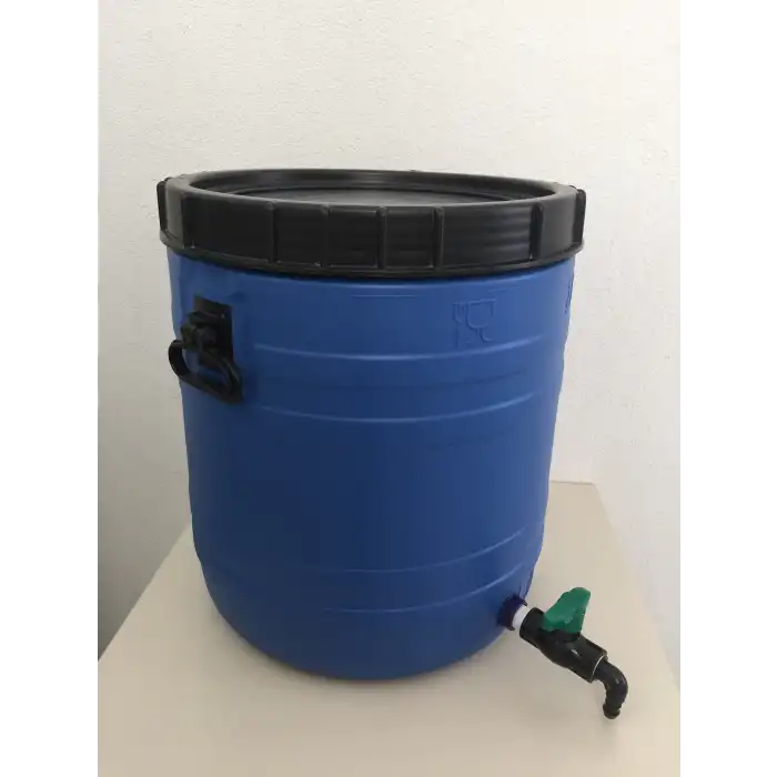 50 Lt. Çift Katman, İçi Beyaz, Musluklu Bidon