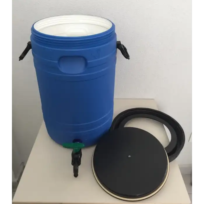 35 Lt. Çift Katman, İçi Beyaz, Musluklu Bidon