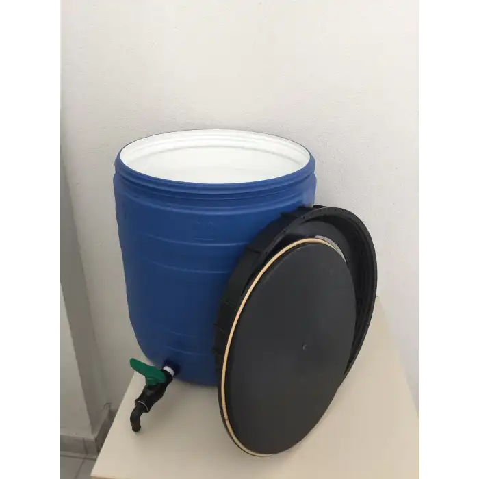 50 Lt. Çift Katman, İçi Beyaz, Musluklu Bidon