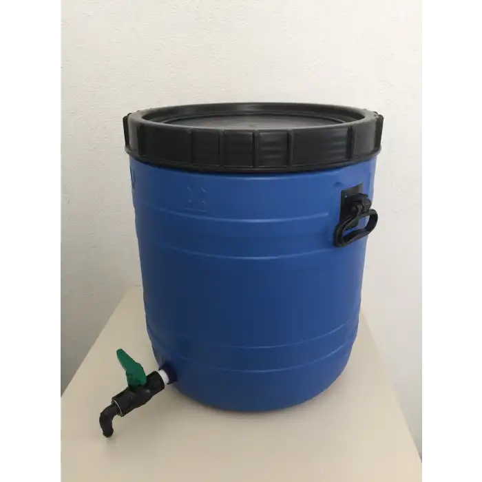 50 Lt. Çift Katman, İçi Beyaz, Musluklu Bidon