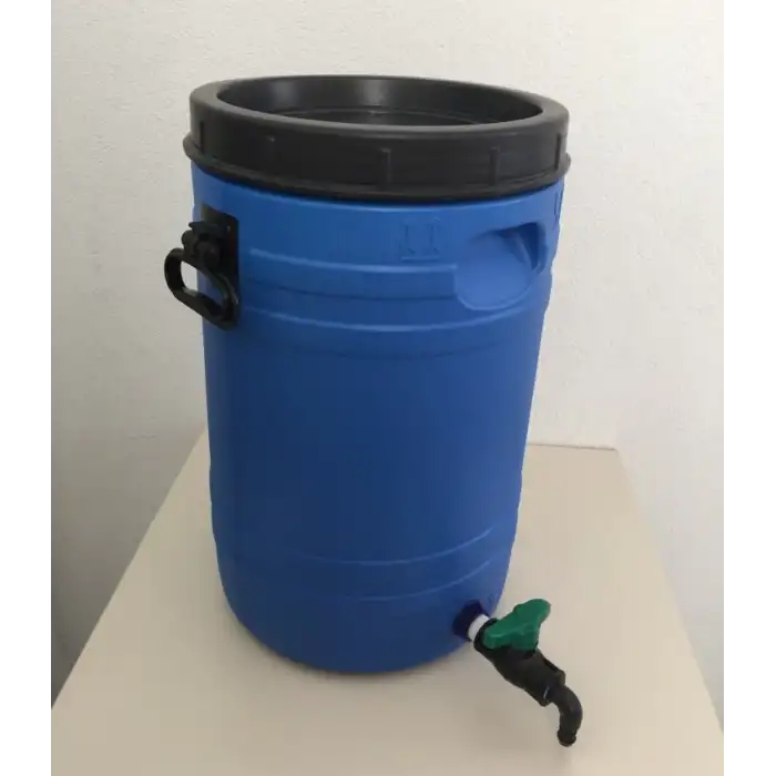 35 Lt. Çift Katman, İçi Beyaz, Musluklu Bidon