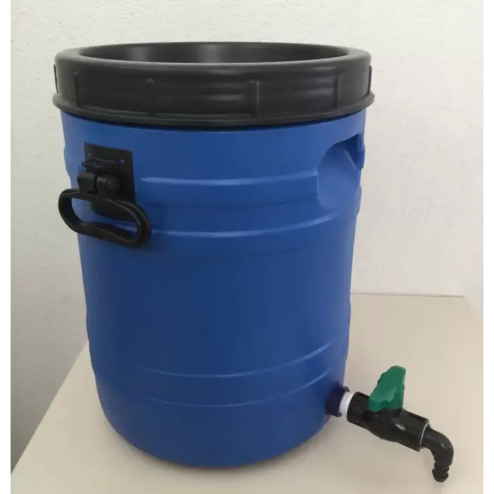 60 Lt. Çift Katman, İçi Beyaz, Musluklu Bidon