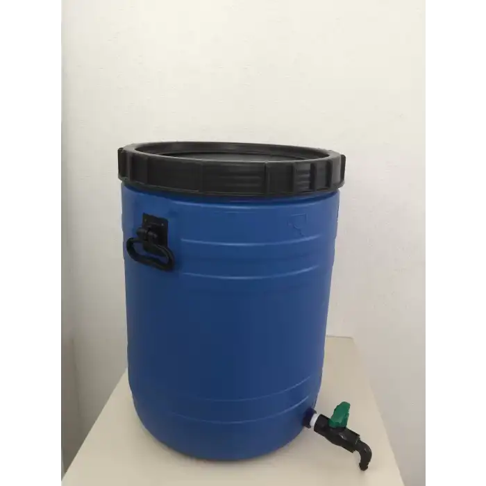 60 Lt. Çift Katman, İçi Beyaz, Musluklu Bidon