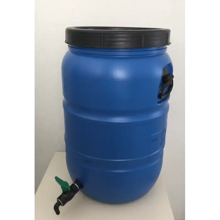 120 Lt. Çift Katman, İçi Beyaz, Musluklu Bidon