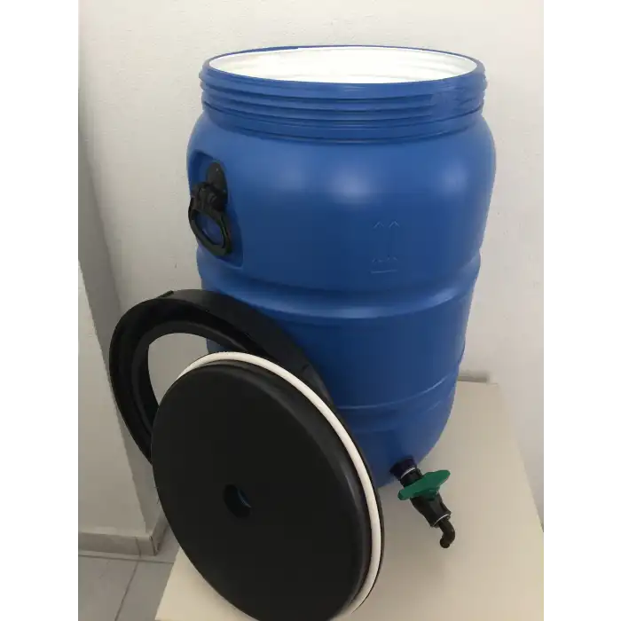 80 Lt. Çift Katman, İçi Beyaz, Musluklu Bidon