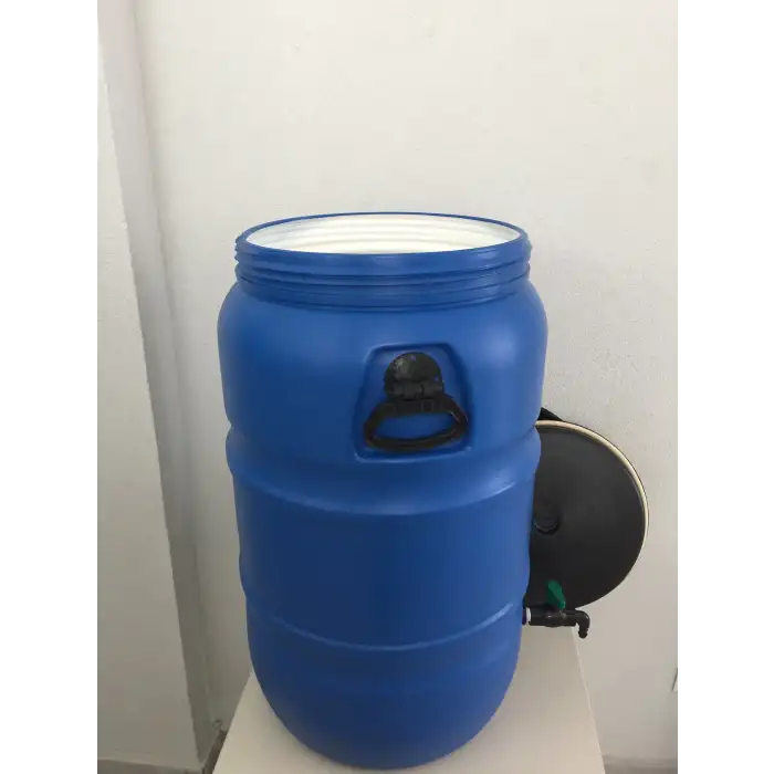 120 Lt. Çift Katman, İçi Beyaz, Musluklu Bidon