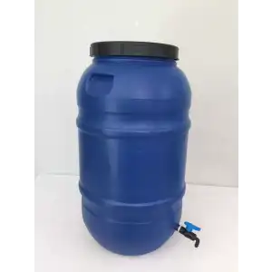 220 Lt. Çift Katman, İçi Beyaz, Musluklu Bidon