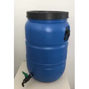 120 Lt. Çift Katman, İçi Beyaz, Musluklu Bidon