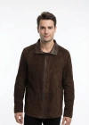 Guvant Erkek Kahverengi Çift Taraflı Süet Ceket