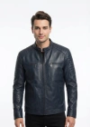 Palivat Erkek Lacivert Deri Ceket