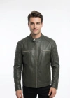 Palivat Erkek Yeşil Deri Ceket