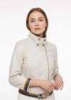 Rados Kadın Beyaz Kemerli Kısa Deri Ceket