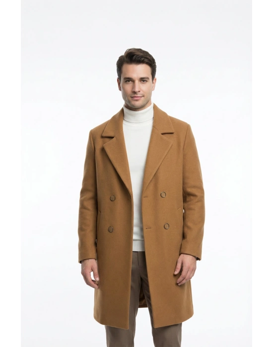 Aranas Erkek Taba Yün Palto
