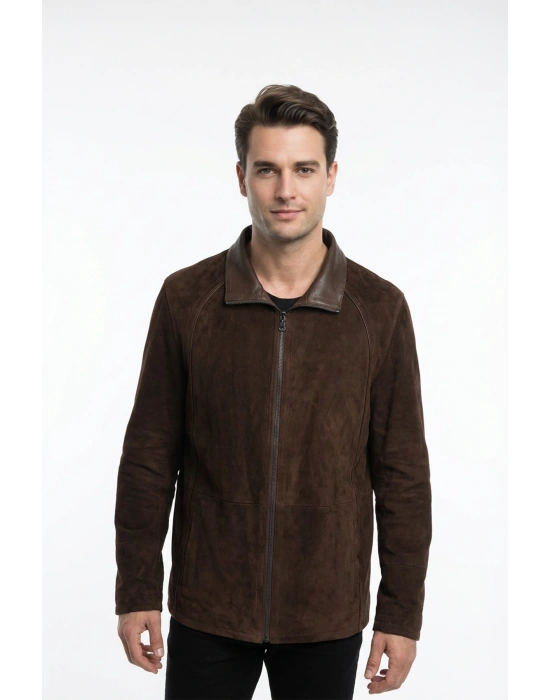 Guvant Erkek Kahverengi Çift Taraflı Süet Ceket