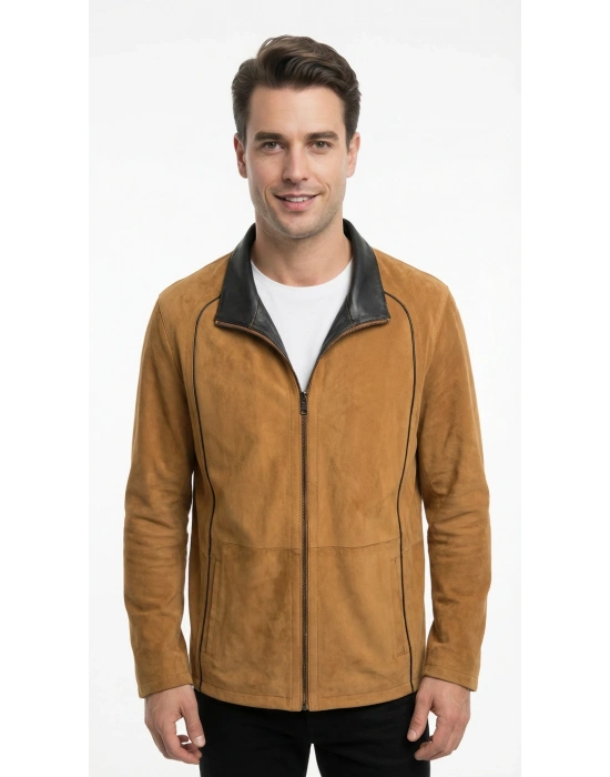 Guvant Erkek Taba Çift Taraflı Süet Ceket