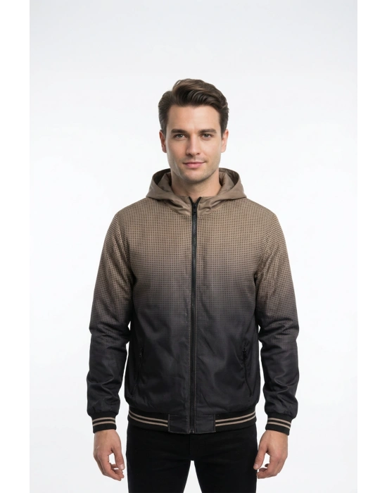 Kuculit Erkek Bej Çift Taraflı Deri Ceket