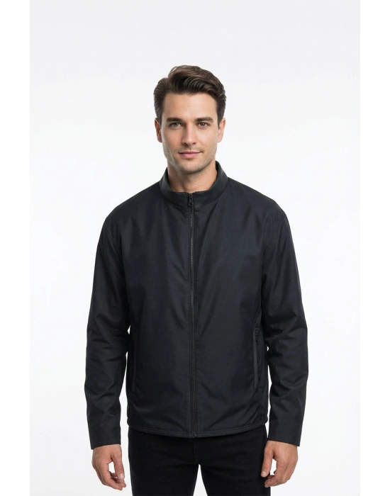 Kuşiva Erkek Lacivert Çift Taraflı Deri Ceket