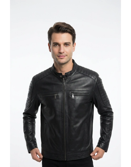Palivat Erkek Siyah Deri Ceket