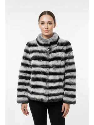 Arsevos Kadın Klasik Chinchilla Kısa Kürk Ceket