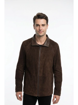 Guvant Erkek Kahverengi Çift Taraflı Süet Ceket