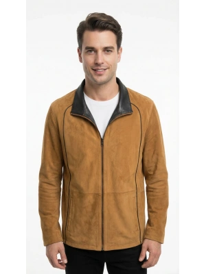 Guvant Erkek Taba Çift Taraflı Süet Ceket