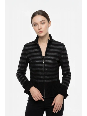 Harvel Kadın Siyah Süet DeriCeket