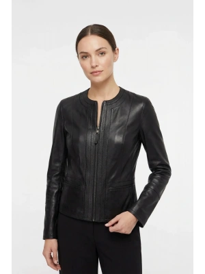 Liparit Kadın Siyah Çift Taraflı Deri Ceket